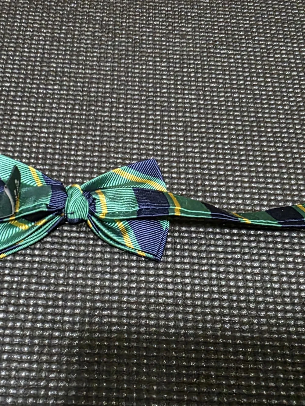 Polo by Ralph Lauren Green and Navy Striped Kids Bow Tie